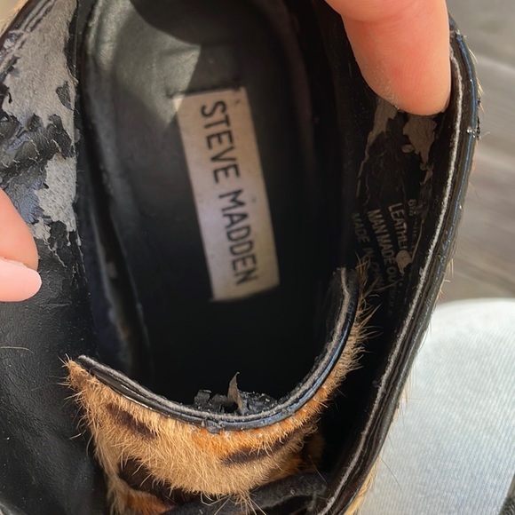 Steve Madden Platform Ankle-Boot Wedge High Heels. Cheetah Print. Size 6M - Picture 4 of 8